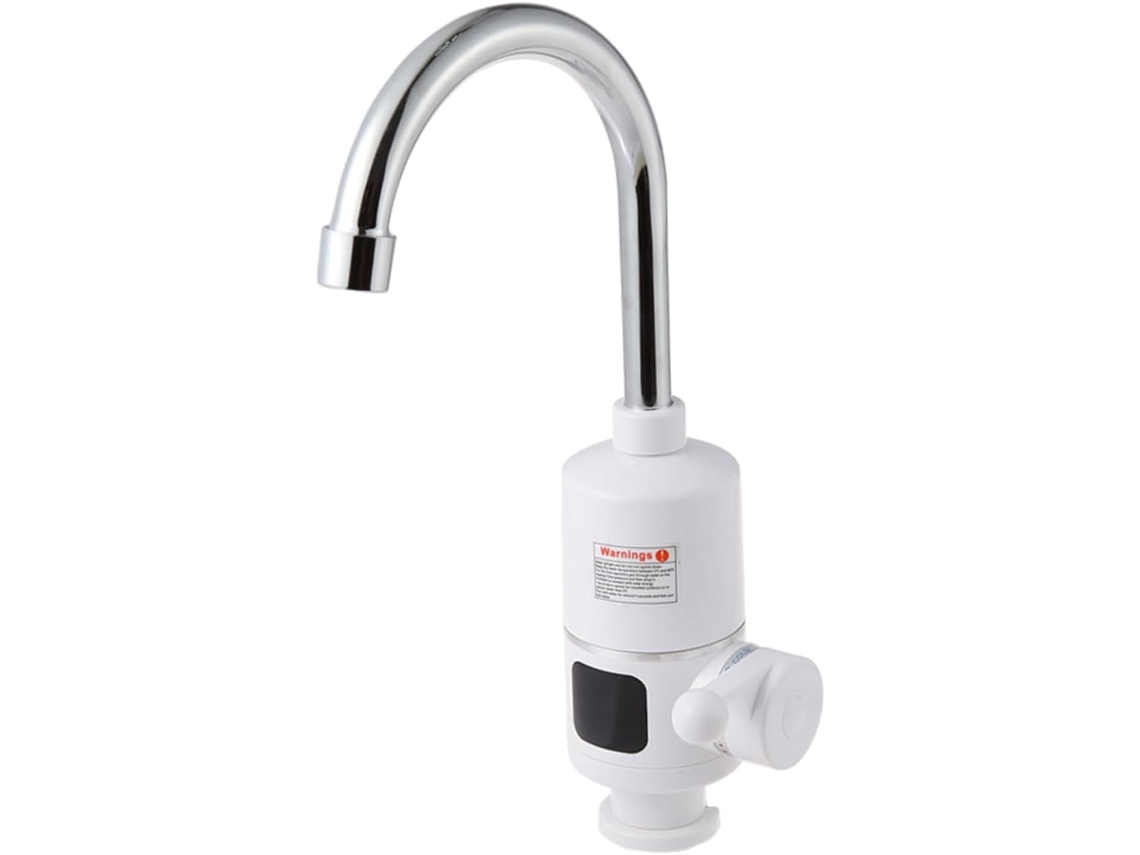 Grifo De Cocina Con Calentador De Agua Instantáneo, 3000 W, Acero Inoxidable Y Abs.