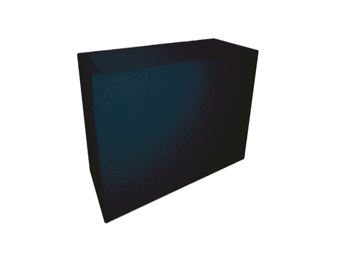 Jardinera de hormigón pintado de negro - 60x25x42cm ARTICIMENTOS