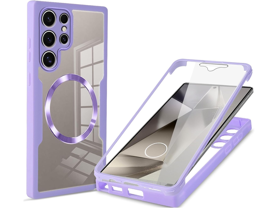 Capa Proteção Total para Samsung Galaxy S24 Ultra  Roxo