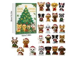 Caja sorpresa con adornos navideños para perros, árbol de Navidad colgante