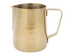Vaso Espumador De Leche De Acero Inoxidable Con Báscula, 350 Ml, Diseño Dorado, Para Café Latte Art