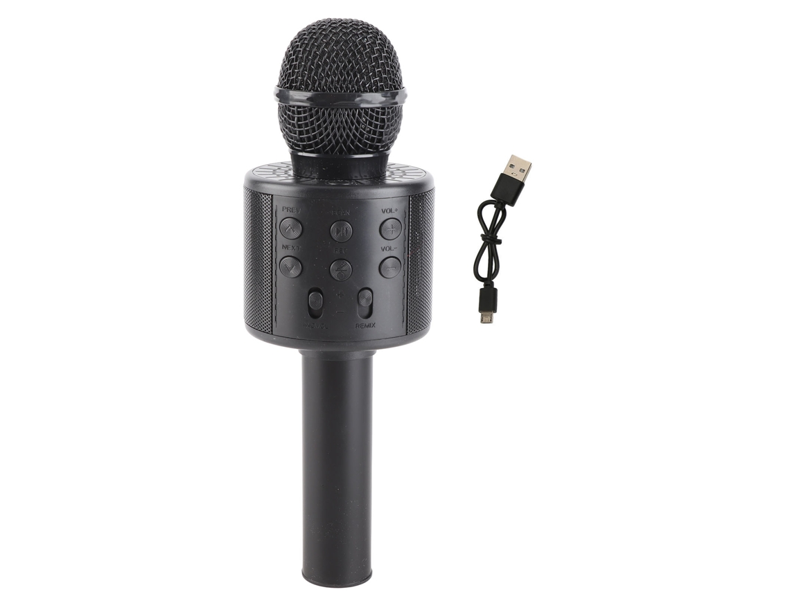 Micrófono Inalámbrico Bluetooth Portátil 4 En 1 Con Reducción De Ruido Para Karaoke, Hogar, Fiestas Y Coche - Negro