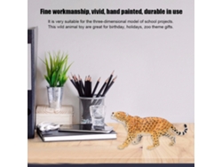 Leopardo De Juguete, De Simulación, De Plástico, Educativo Para Niños - Aprox. 23,5 Cm