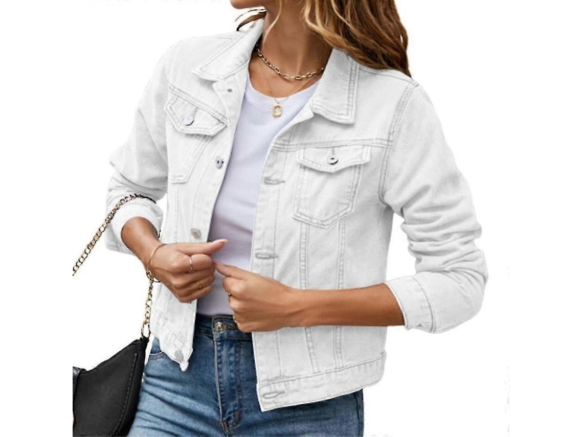 2026-chaqueta Vaquera Corta Manga Larga Para Mujer Con Hebilla En Bolsillo S2024123014671