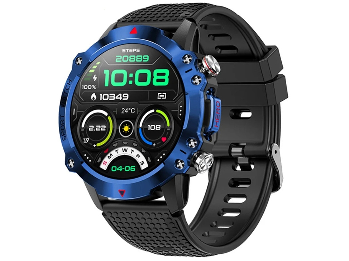 Reloj inteligente con pantalla HD, llamadas Bluetooth, monitorización de salud al aire libre, múltiples modos deportivos, azul Yizhood