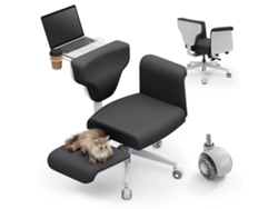 Silla de Oficina Multifuncional Newtral FF DG Freedom X, Gris Oscuro, con Reposabrazos, Múltiples Posturas, Comodidad Ergonómica, para Hogar y Oficina.