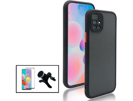 Kit Carcasa + Protector de Pantalla GorilasGlass + Soporte Magnético con Pernas Xiaomi Redmi 10 2022 G4M Negro