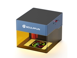 Grabador láser Sculpfun Icube Pro (5 W, punto láser de 0,06 mm, 10 000 mm/min, placa base de 32 bits, filtro de humo, conexión a la aplicación, 130 x 130 mm)