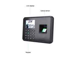 Reloj de fichaje biométrico inteligente con huella dactilar y contraseña, pantalla LCD de 2,4 pulgadas, registrador de asistencia para empleados, enchufe británico, color negro.
