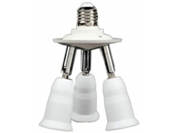 Adaptador E27 3 En 1, Casquillo Giratorio Ajustable De 360°, Material Ignífugo, 200 W.