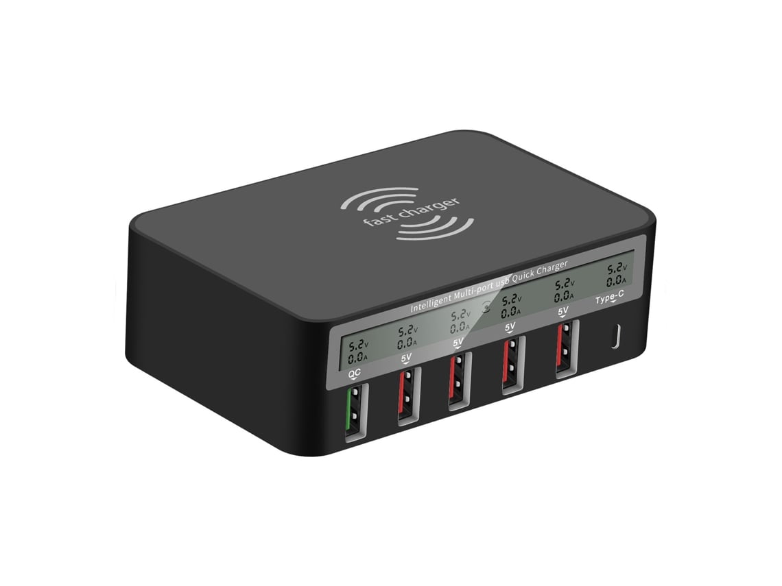 Cargador De Smartphone Carga Inalámbrica Rápida Carga Usb De Múltiples Puertos