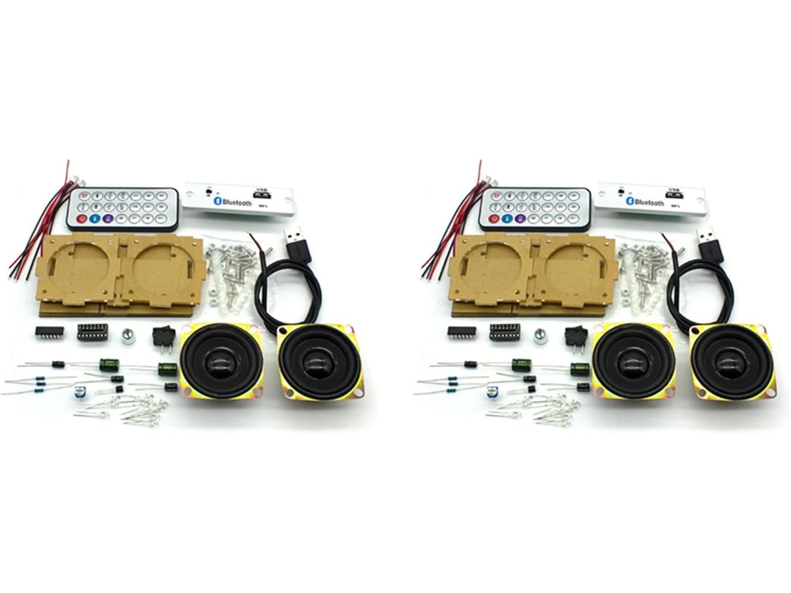 2 Kits De Electrónica Diy Para Altavoces Bluetooth, Proyecto De Soldadura Diy, Estéreo, Compatible Con U Disk.