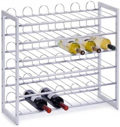 Zeller 27360 Botellero metal blanco 68x26.5x63 cm