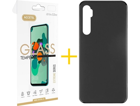 Kit Funda + Protector de Pantalla Xiaomi Mi Note 10 Lite ACCETEL Liso (Negro)