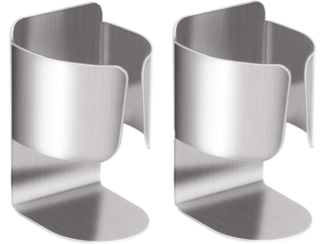 2 Soportes De Pared Plata Acero 304 Autoadhesivos Para Cepillo Dientes Eléctricos/pasta