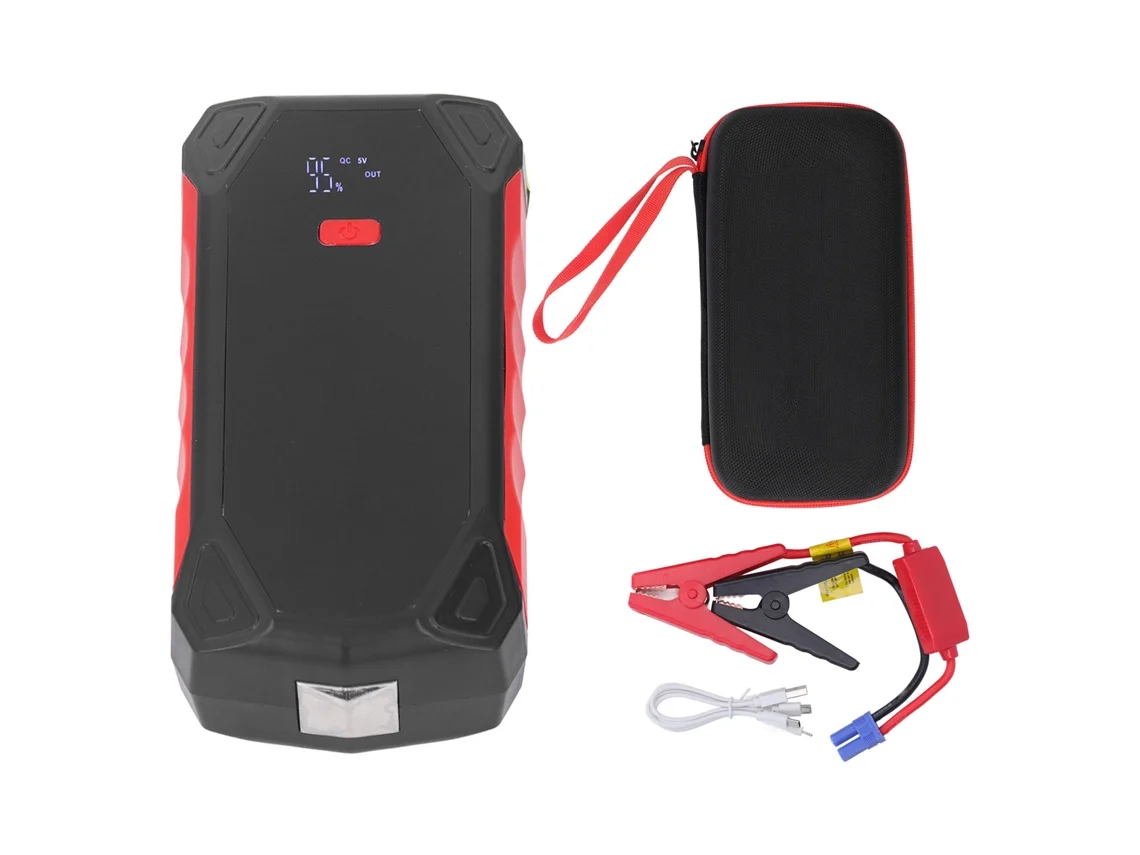Cargador De Batería Portátil De 12 V Y 7200 Mah, Fuente De Alimentación De Emergencia Para Vehículos Con Salida Inalámbrica De 10 W Y Salida Usb De 5 V Y 2 A.