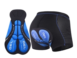 Ropa Interior De Ciclismo Para Hombre, Con Cojín De Asiento Acolchado De Gel 5d Grueso, Color Azul. Siurn (m)
