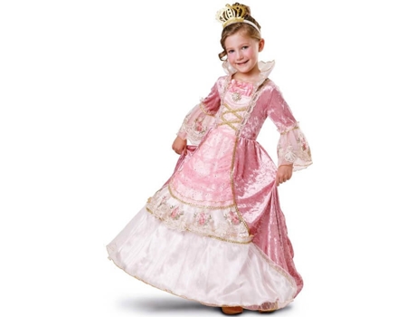 Disfraz de Niña DISFRAZZES Reina Clássica Rosa (Talla: 10 a 12 años)