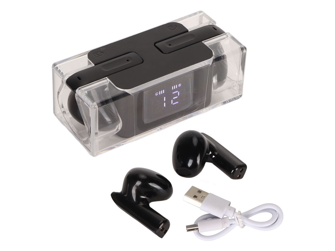 Fones De Ouvido Tradutor Sem Fio Bluetooth 5.3 144 Idiomas Online Com Display Digital Preto