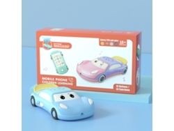 Teléfono Juguete Para Niños Forma De Coche Con Luz Música Proyección Estrella Educativo Azul