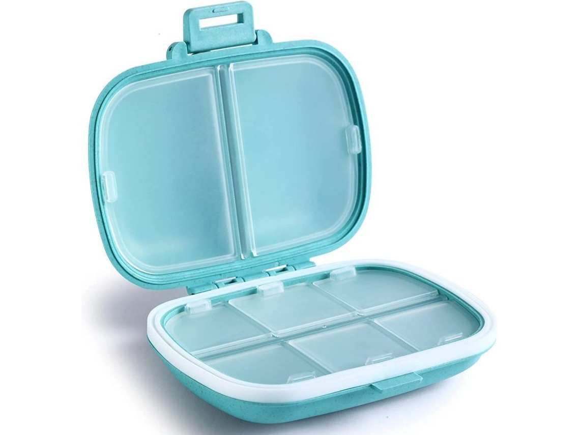 Organizador Diario De Pastillas, Estuche Portátil Con 8 Compartimentos Para Vitaminas Y Aceite De Hígado De Bacalao.