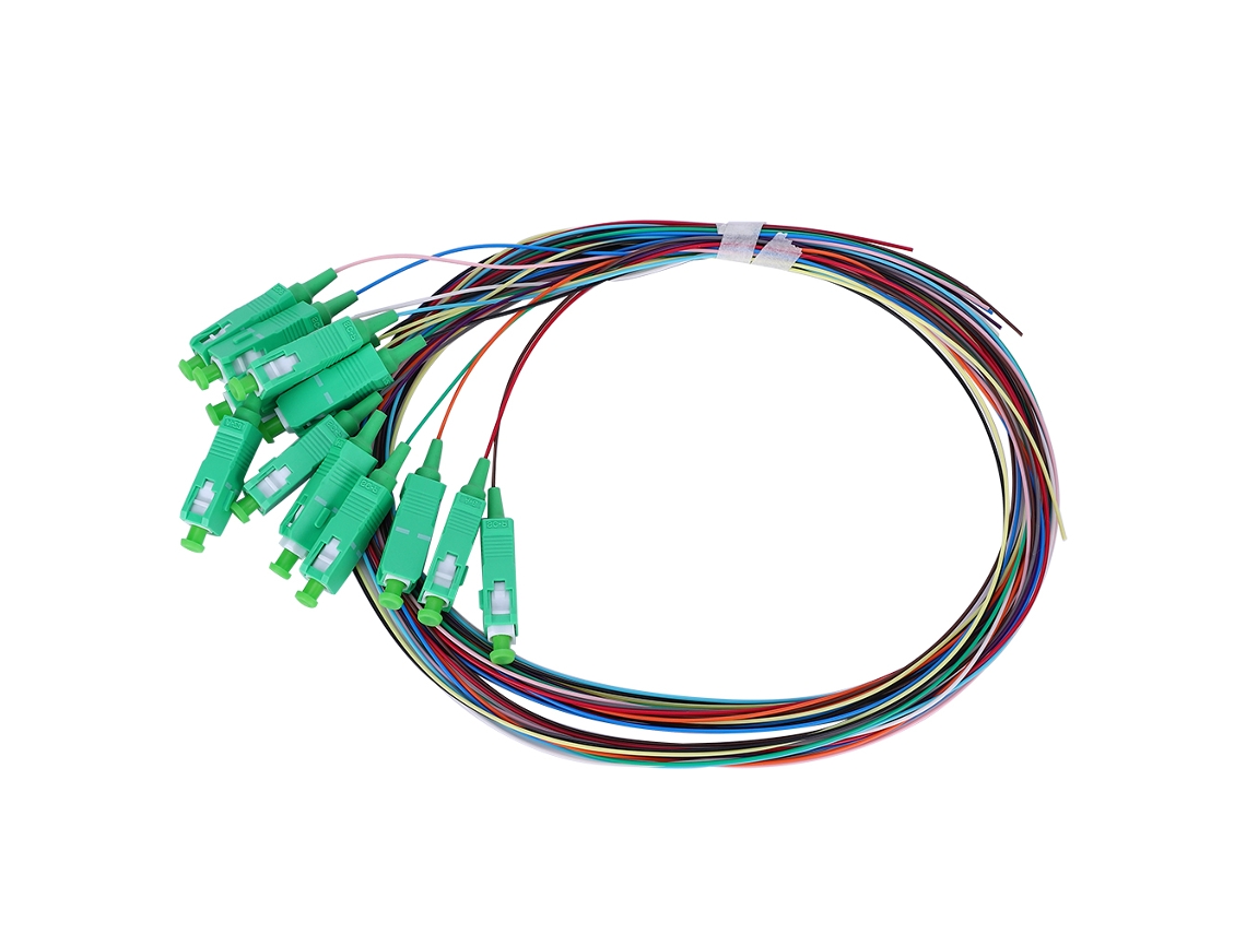 Cable De Fibra Óptica Monomodo De 12 Núcleos Con Pigtail Sc De 0,9 Mm Para Sistemas De Comunicación De Red.