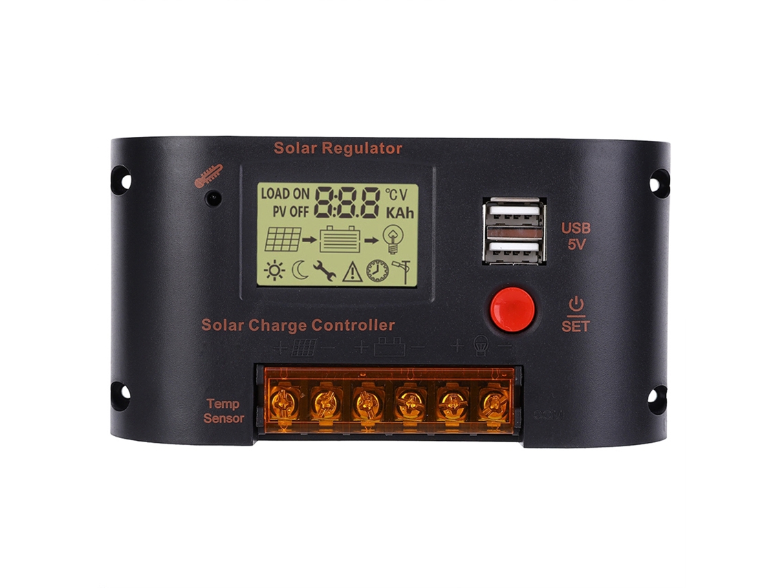 Controlador Solar 10a Regulador Panel Fotovoltaico Batería De Plomo-ácido 12v 24v