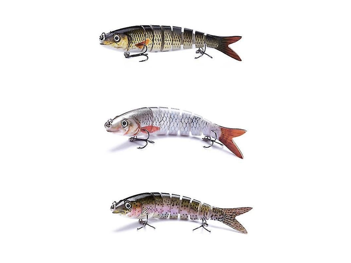 2026-3 Cebos De Pesca Articulados 135mm/20g Crankbait 8 Segmentos Con Anzuelos Triples Para Agua Dulce Y Salada