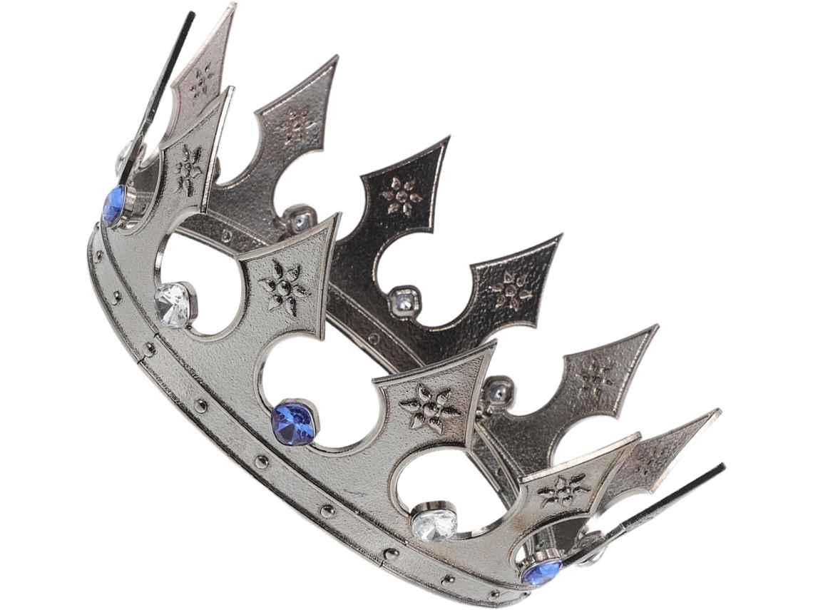 Tiara Coroa Real Em Metal Com Cristais Acrílicos Para Acessórios De Fantasia