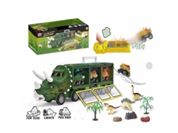 2026-juguete De Camión De Dinosaurios Modelo Coche Transportador De Dinosaurios Con Luces Parpadeantes Para Niños Niño Verde