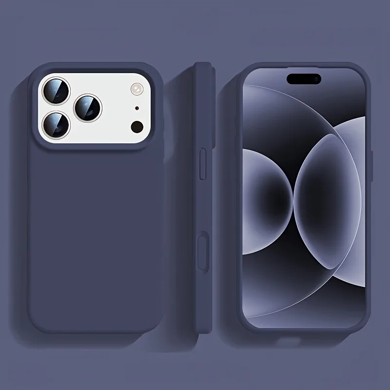 (iphone 17 Azul) Funda De Silicona Para Iphone, Funda Suave De Tpu A Prueba De Golpes.