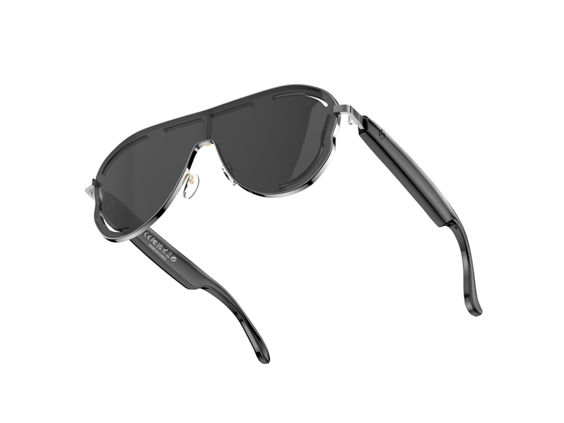 Gafas inteligentes Chrui A17 con videollamadas, traducción con IA y audio Bluetooth (negras)