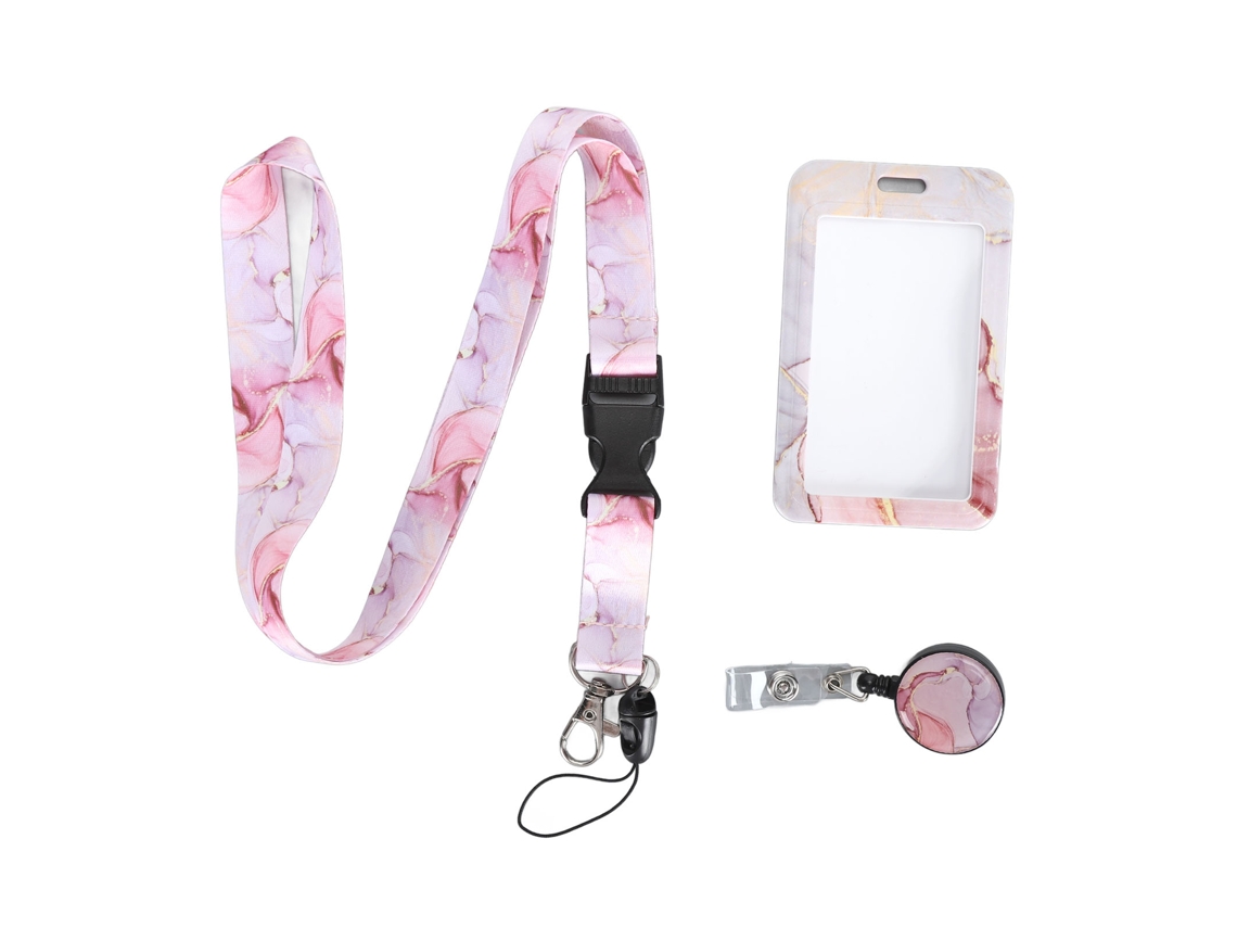 Portafoto De Identificación Con Lanyard Desprendible Retráctil Vertical Para Profesores Enfermeras Oficina Clip Reel