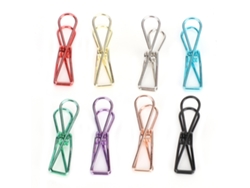 40 Clips Metálicos Pequeños De Forma De Pez Hueca Para Sellar Bolsas, Papeles Y Oficina - Papelería