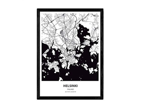 Poster NACNIC Mapa de Helsinki Finlandia (A3)