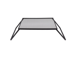 Parrilla plegable para fogatas, resistente a altas temperaturas, portátil, para picnics, 50 x 35 cm, sin tenedor.