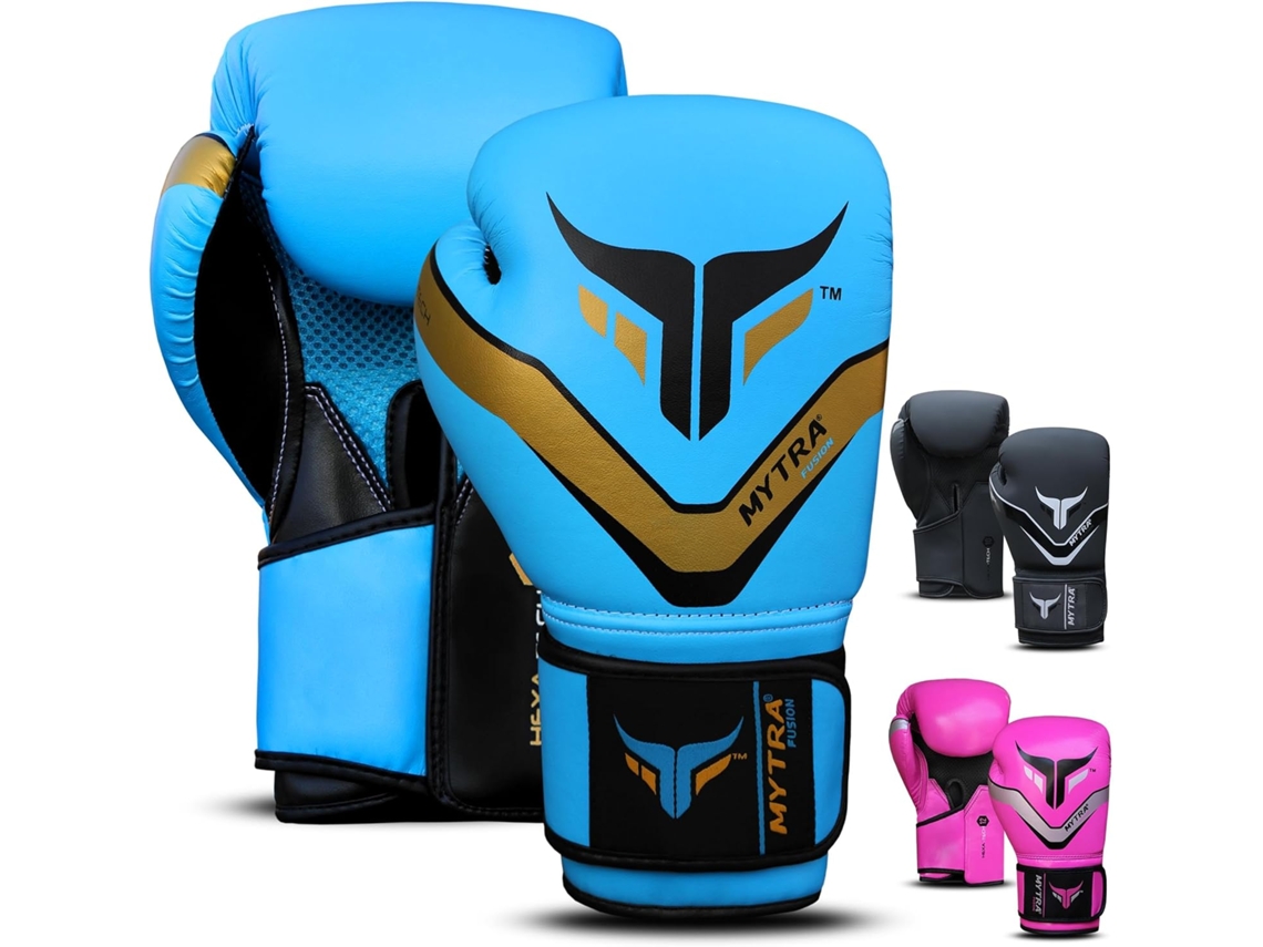 Guantes De Boxeo - Mytra Fusion Hexa Tech - Guantes De Sparring Kickboxing - Azul