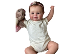 Muñeca bebé de simulación de 50 cm, totalmente sumergida en agua, con pegamento.
