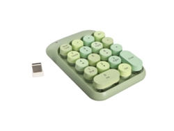 Teclado Numérico Inalámbrico 2.4g Con 18 Teclas, Bajo Nivel De Ruido, Mini, Diseño Retro Y Antideslizante Para Ordenador.