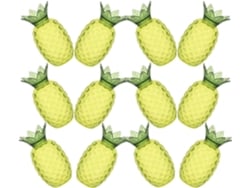 Conjunto De 12 Caixas De Lembrancinhas Transparentes Em Formato De Abacaxi Para Aniversários.