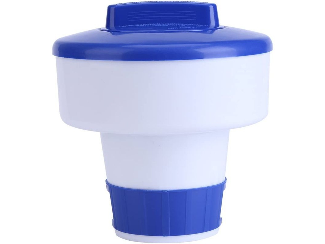 Dispensador De Cloro Para Piscina, Difusor Químico Flotante Para Interiores Y Exteriores, Azul Y Blanco (m)