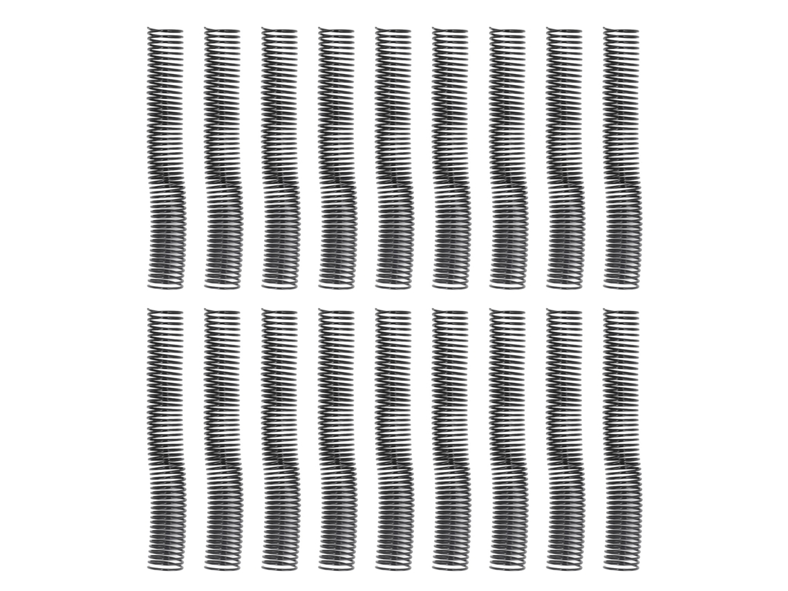 Rollo De Espiral De Plástico De 38 Mm, 48 Bucles, Relación 4:1, Capacidad Para 310 Hojas A4, 18 Unidades.