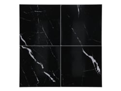 Baok - 4 piezas de adhesivos autoadhesivos de PVC gruesos e impermeables para cocina y baño, 30x30cm, Dlsf01, negro