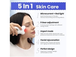 Dispositivo facial de microcorriente con tecnología de luz roja de última generación que mejora el lifting y reafirmación facial. Bestvite