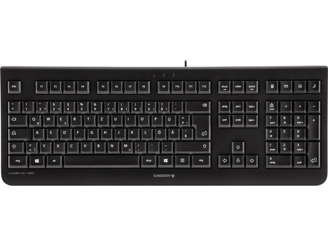 Teclado CHERRY KC 1000 (Con Cable - Layout Alemán - Teclado Numérico)