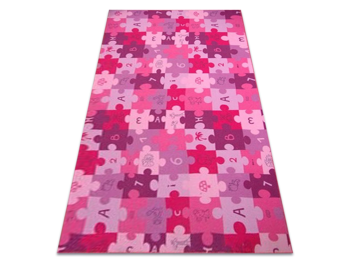 Alfombra Infantil Puzle Violeta (100 x 200 cm)