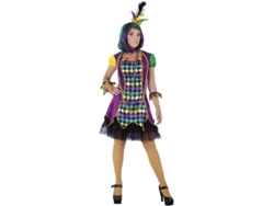 Disfraz de Mujer DISFRAZZES Arlequina Mardi Gras (Talla: M/L)