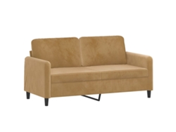 Sofá de 2 plazas terciopelo marrón VIDAXL (140 cm)