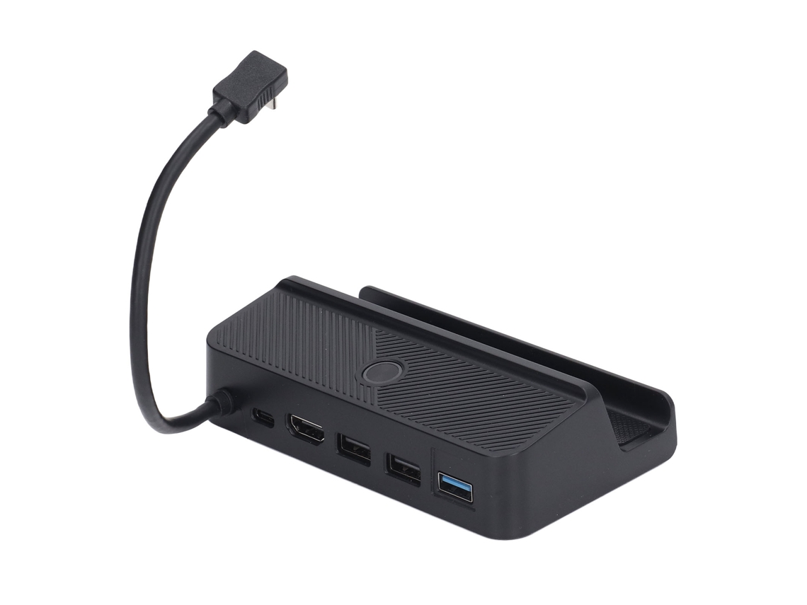 Rebe-base Docking Station Para Steam Deck 6 Em 1 Com Luzes Rgb, 4k 30hz, Usb 2.0 E Carga Pd 100w Para Console De Jogos