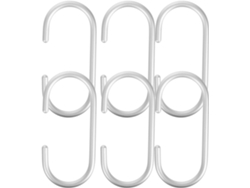 Juego De 6 Ganchos Pequeños En Forma De C De Aleación De Aluminio Plateado